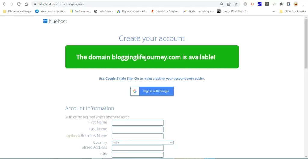 Bluehost-signup